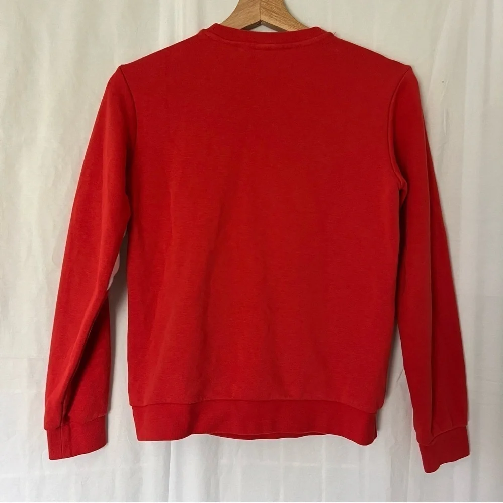 Adidas Junior Big trefoil crewneck sweatshirt red white size Medium